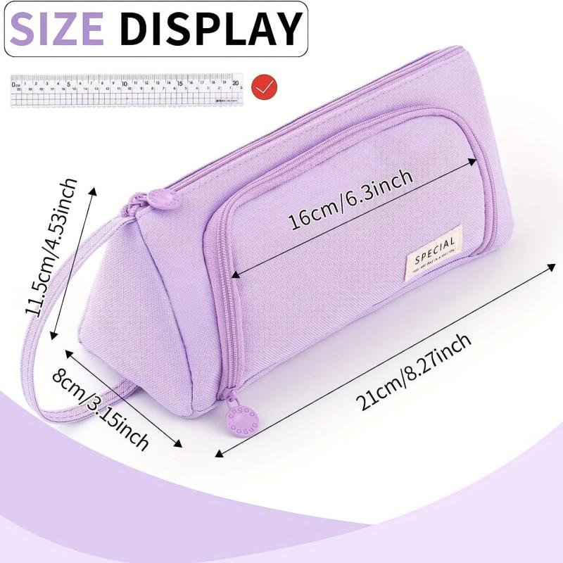Handheld Pencil Pouch Pen Bag Stationery Storage for Office College Adults