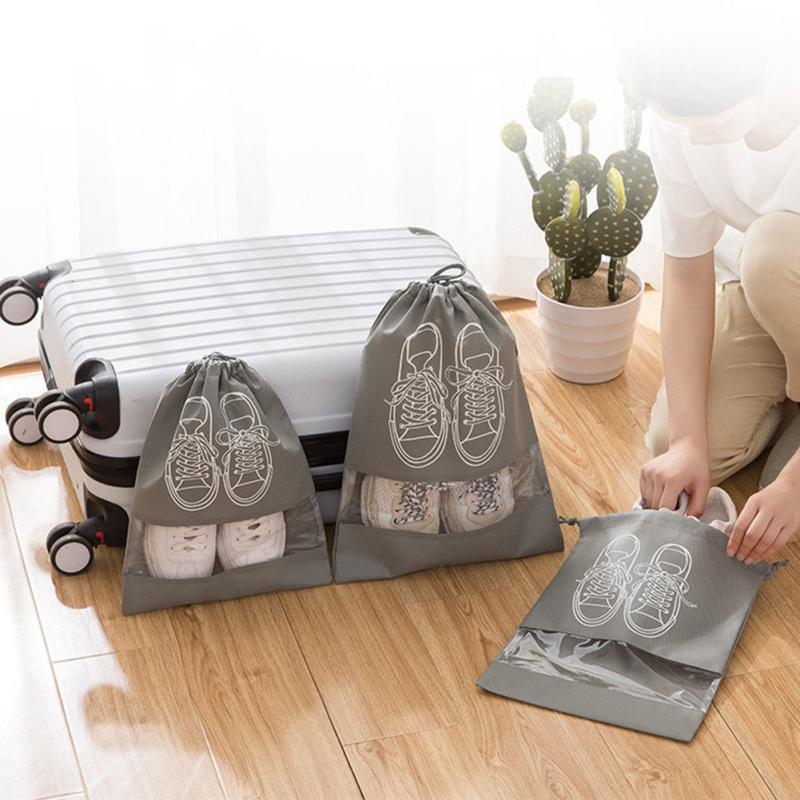 5pcs Waterproof Shoe Bags Travel Storage Pouch Organizer with Window
