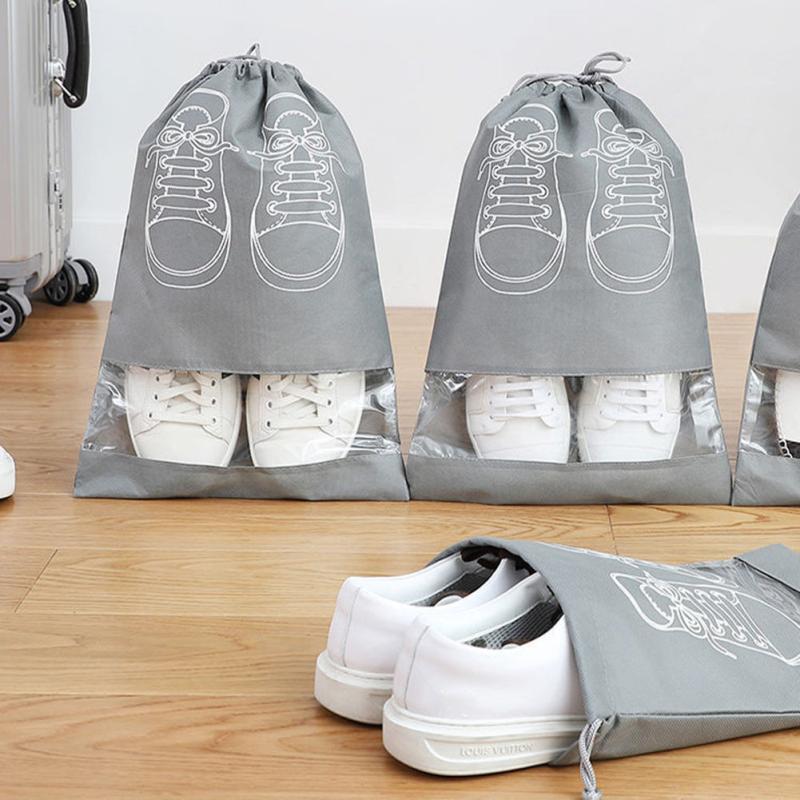 5pcs Waterproof Shoe Bags Travel Storage Pouch Organizer with Window