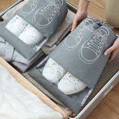 5pcs Waterproof Shoe Bags Travel Storage Pouch Organizer with Window