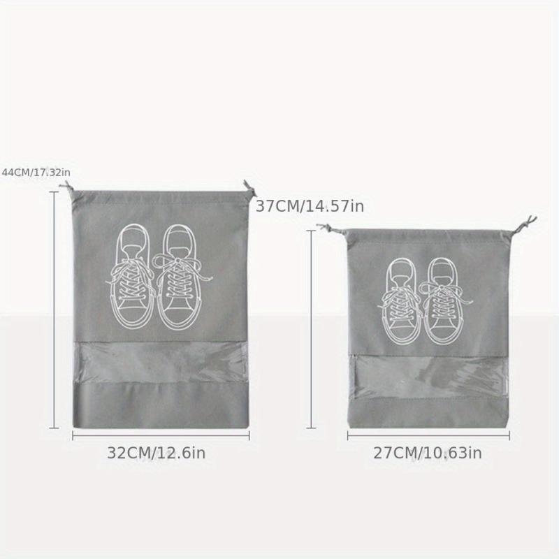 5pcs Waterproof Shoe Bags Travel Storage Pouch Organizer with Window