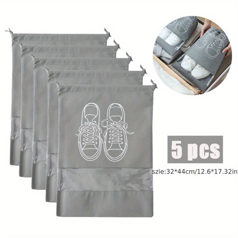 5pcs Waterproof Shoe Bags Travel Storage Pouch Organizer with Window