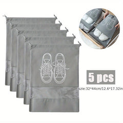 5pcs Waterproof Shoe Bags Travel Storage Pouch Organizer with Window