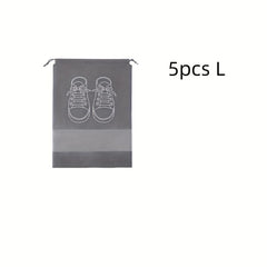5pcs Waterproof Shoe Bags Travel Storage Pouch Organizer with Window