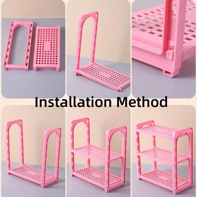 Plastic Three layer Shelf Desktop Storage Rack