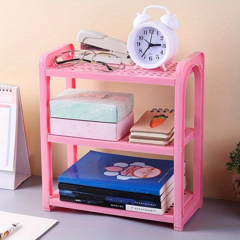 Plastic Three layer Shelf Desktop Storage Rack