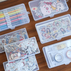 Transparent Desk Storage Box for Student Stationery Large Size