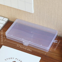 Transparent Desk Storage Box for Student Stationery Large Size