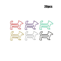 20pcs Cat Shaped Paper Clips for School & Office Supplies