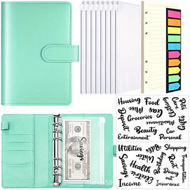 A6 Budget Book Macaron PU Binder Cash Hand Book