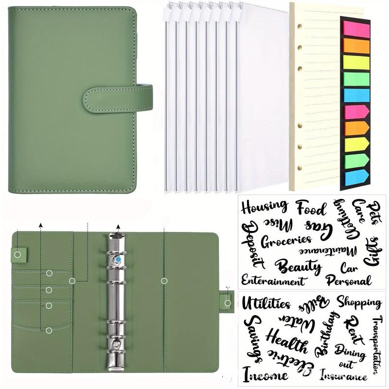 A6 Budget Book Macaron PU Binder Cash Hand Book