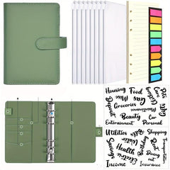 A6 Budget Book Macaron PU Binder Cash Hand Book