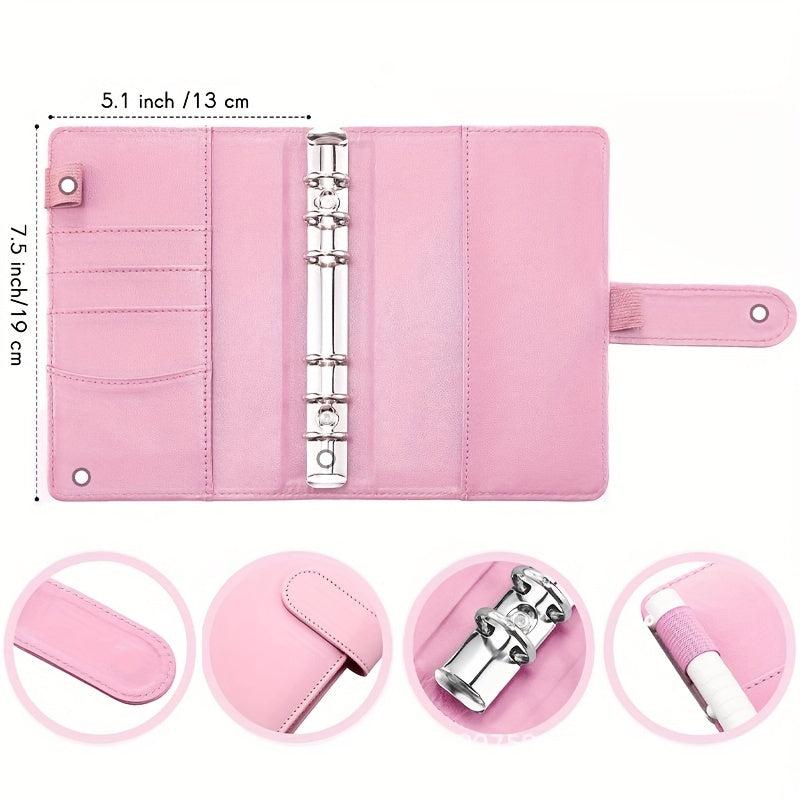 A6 Budget Book Macaron PU Binder Cash Hand Book