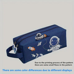 Space Astronaut Pencil Case Cartoon Animal Stationery Bag Double layer