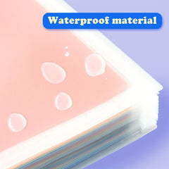 1pc A4 Transparent Expandable File Folder Rainbow Student Storage