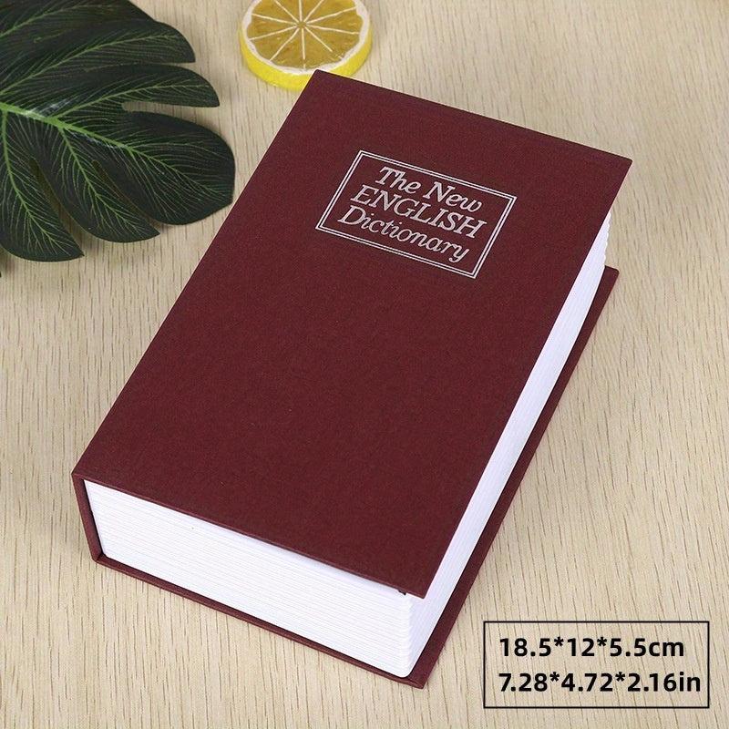 Red Book Money Box Safe Secret Storage English Dictionary W