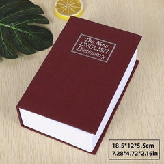 Red Book Money Box Safe Secret Storage English Dictionary W