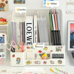 Desktop Bookends Storage Organizer for Office Desk and School