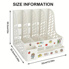 Desktop Bookends Storage Organizer for Office Desk and School