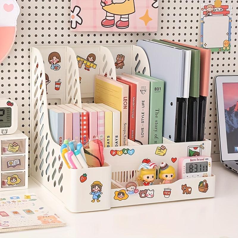Desktop Bookends Storage Organizer for Office Desk and School