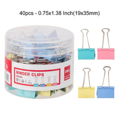 Binder Clips & Paper Clips Set - 40 48 60pcs - 0.59 0.75 1.38 Inch