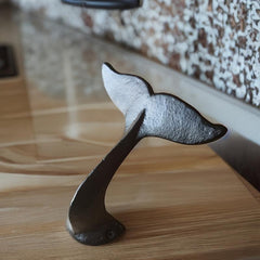 Cast Iron Whale Tail Wall Hook for Hanging Coats, Clothes, Hats