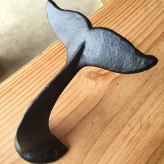 Cast Iron Whale Tail Wall Hook for Hanging Coats, Clothes, Hats