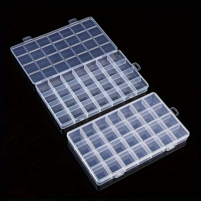 28 Grid Transparent Jewelry Storage Box for Hair Rings Beads Screws