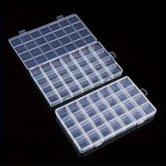 28 Grid Transparent Jewelry Storage Box for Hair Rings Beads Screws