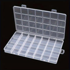 28 Grid Transparent Jewelry Storage Box for Hair Rings Beads Screws