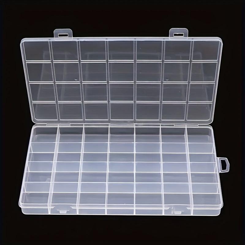 28 Grid Transparent Jewelry Storage Box for Hair Rings Beads Screws