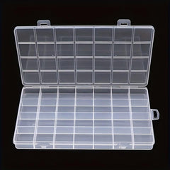 28 Grid Transparent Jewelry Storage Box for Hair Rings Beads Screws