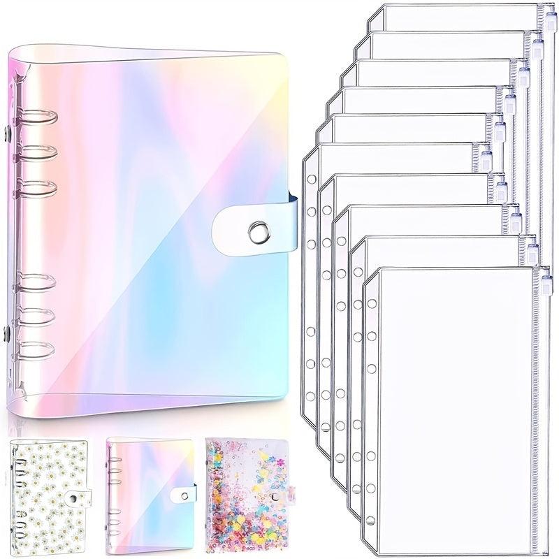 Chrysanthemum Quicksand Loose Leaf Binder & 10 Zipper Bags
