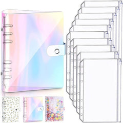 Chrysanthemum Quicksand Loose Leaf Binder & 10 Zipper Bags