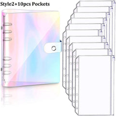 Chrysanthemum Quicksand Loose Leaf Binder & 10 Zipper Bags