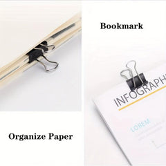 12pcs Long Tail Clip for Office Paper Organization