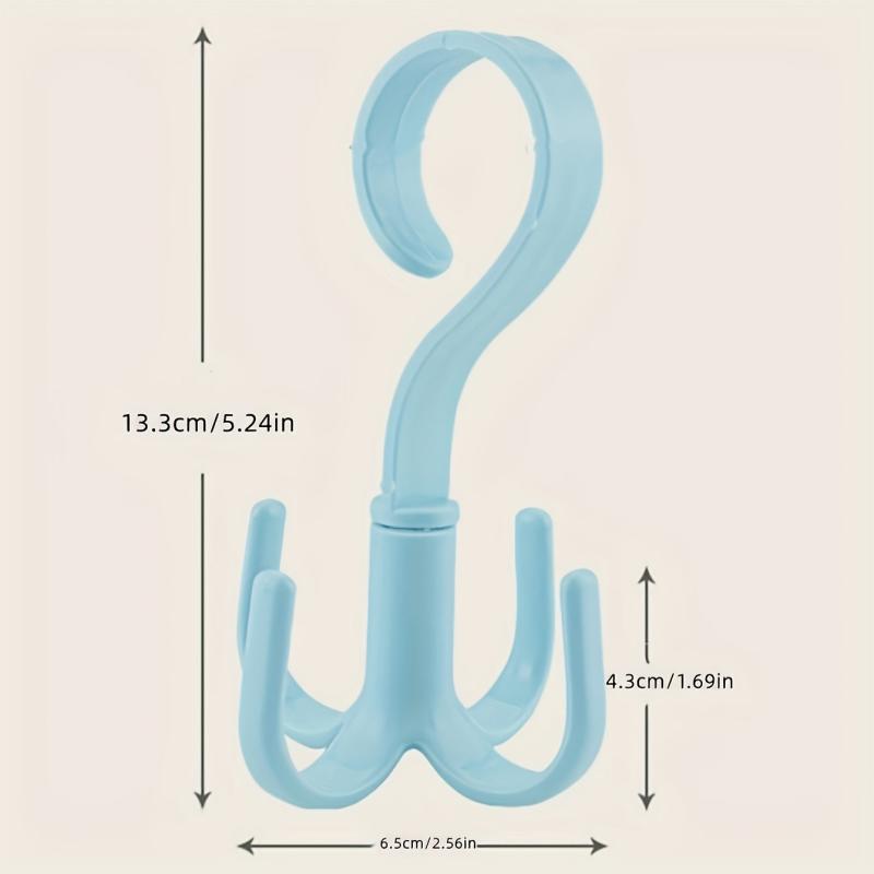 Scarf Belt Clothes Storage Rack Hook 360 Degrees Rotation 20 Claw Scarf Rack