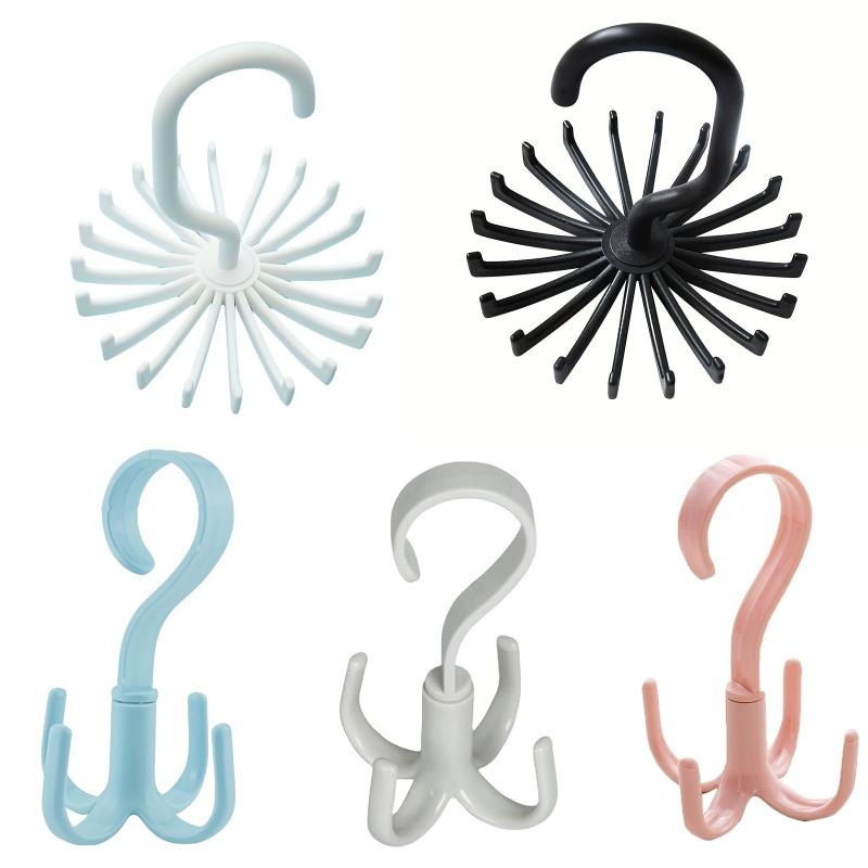 Scarf Belt Clothes Storage Rack Hook 360 Degrees Rotation 20 Claw Scarf Rack