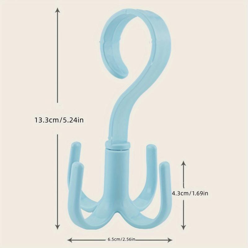 Scarf Belt Clothes Storage Rack Hook 360 Degrees Rotation 20 Claw Scarf Rack
