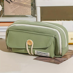 Canvas Pencil Case Large Capacity - Student Supplies DIY Cosmetics