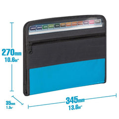 Accordion File Folder 13 Pocket with Zipper Closure, Front Pocket, Letter Size