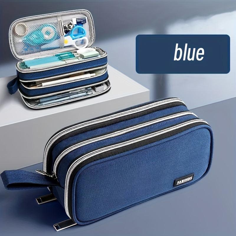 Large Pencil Pouch Stationery Bag Pencil Case Handheld Cosmetic B