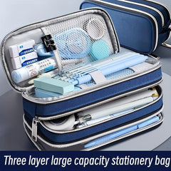Large Pencil Pouch Stationery Bag Pencil Case Handheld Cosmetic B