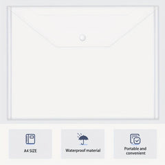 20pcs Plastic Envelopes Snap Closure School Office Supplies