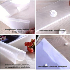 20pcs Plastic Envelopes Snap Closure School Office Supplies