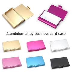 Aluminum Alloy Business Card Holder Metal Box Cover Credit Card Wallet