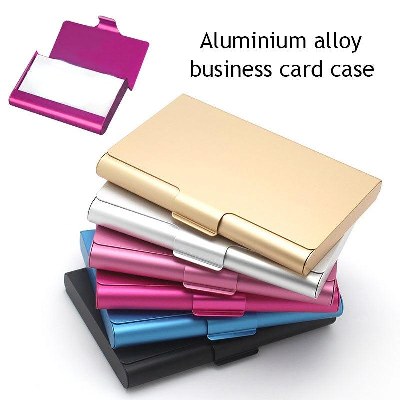 Aluminum Alloy Business Card Holder Metal Box Cover Credit Card Wallet