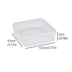 12pcs Small Transparent Plastic Storage Box Jewelry DIY Craft