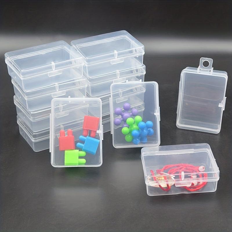 12pcs Small Transparent Plastic Storage Box Jewelry DIY Craft