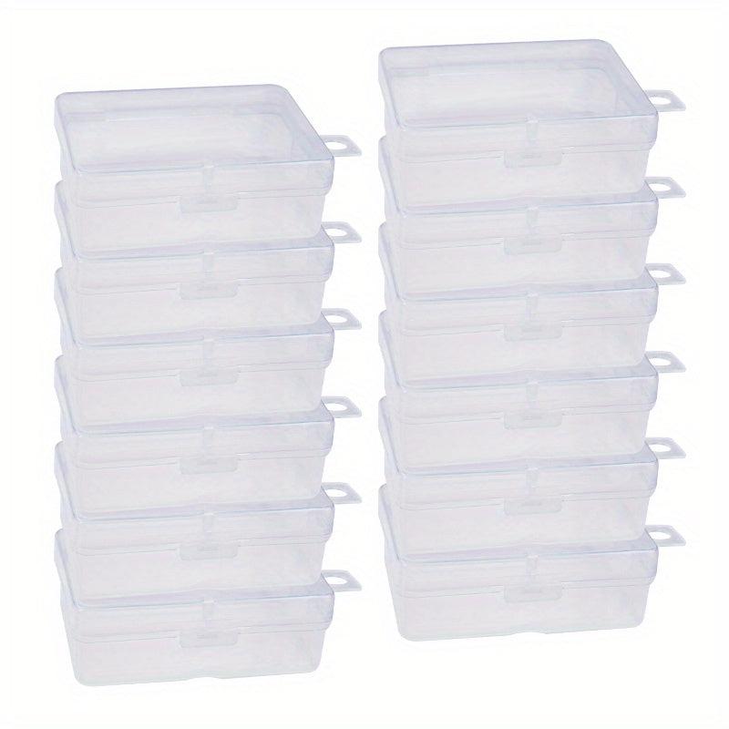 12pcs Small Transparent Plastic Storage Box Jewelry DIY Craft
